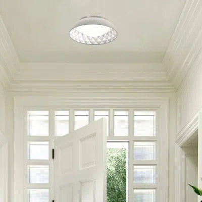 Modern Forms Prisma 1-light 18.125" Led Flush Mount In Brushed Nickel