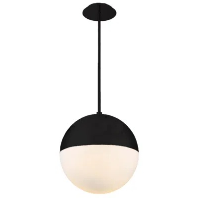 Modern Forms Punk 14in Round Led Pendant 2700k In Black