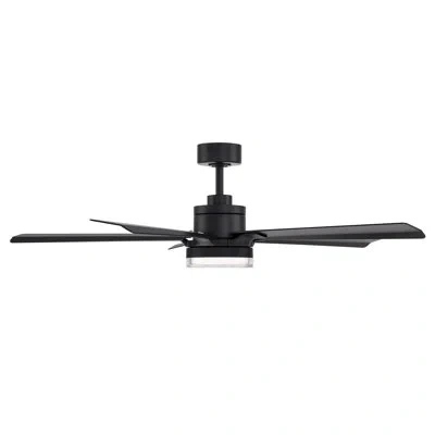 Modern Forms Radiant 5-blade Smart Ceiling Fan With Integrated Dimmable Led Light And Bluetooth Remote Control In In Matte Black