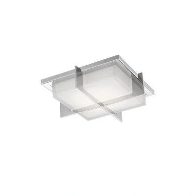 Modern Forms Razor Glass Led Flush Mount In White