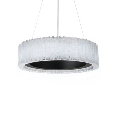 Modern Forms Rhiannon 1 - Light Unique Drum Led Chandelier In Black