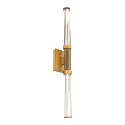 Modern Forms Ribeye 28" Dimmable Led Wall Sconce, 3000k Color Temperature In Aged Brass