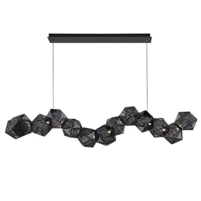 Modern Forms Riddle 13-light Led Novelty Pendant In Black