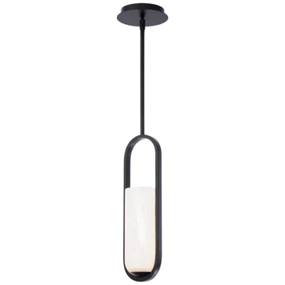 Modern Forms Rollins 4 3/4" Wide Black And Alabaster Led Mini Pendant