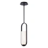 Modern Forms Rollins Dimmable Led Mini Pendant With Alabaster Shade In Black