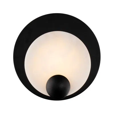 Modern Forms Rowlings Aluminum Led Flush Mounted Sconce In Black