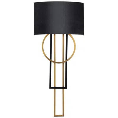 Modern Forms Sartre 32" High Black And Aged Brass Led Wall Sconce