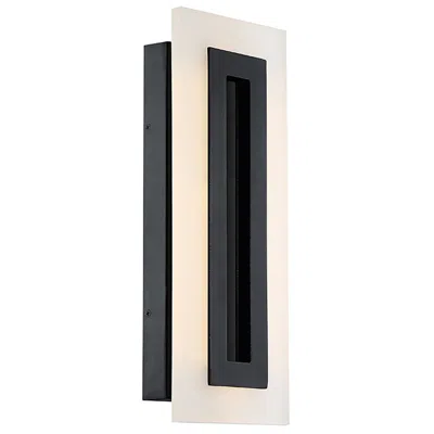 Modern Forms Shadow 17" High Black Led Outdoor Wall Light