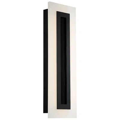 Modern Forms Shadow 24"h X 7.5"w 1-light Outdoor Wall Light In Black