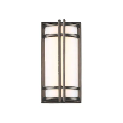 Modern Forms Skyscraper 12"h X 6"w 1-light Outdoor Wall Light In Bronze