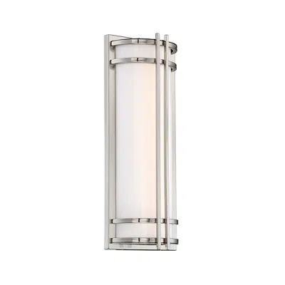 Modern Forms Skyscraper 18" High Stainless Steel Led Outdoor Wall Light In White