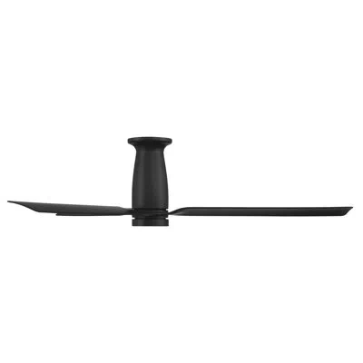 Modern Forms Smooth 3-blade Flush Mount Smart Ceiling Fan With 2700k-3000k-4000k-5000k Selectable Led Light Kit A In Matte Black,matte Black