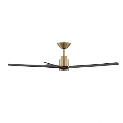 Modern Forms Smooth 5 Indoor/outdoor 5-blade Smart Ceiling Fan With Integrated Dimmable Led Light And Bluetooth R In Matte Black