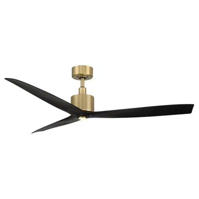 Modern Forms Spinster 60'' Smart Ceiling Fan With Led Light And Bluetooth Remote Control Included, Works With Ale In Soft Brass,matte Black