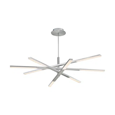 Modern Forms Stacked 48" Wide Brushed Aluminum 8-light Led Chandelier