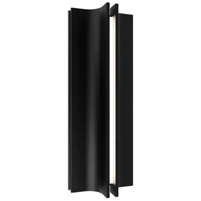 Modern Forms Strait 16"h X 6"w 1-light Outdoor Wall Light In Black