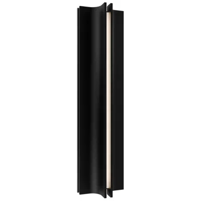 Modern Forms Strait 22"h X 6"w 1-light Outdoor Wall Light In Black
