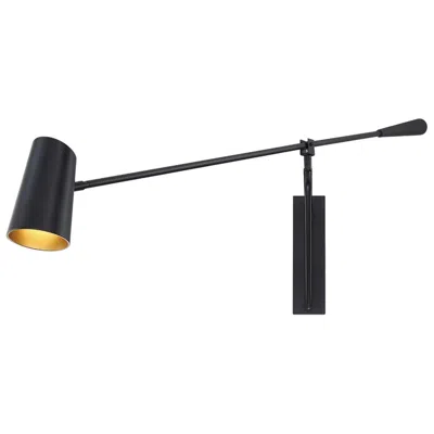 Modern Forms Stylus 15"h X 59"ext 1-light Led Reading Light In Black And Gold