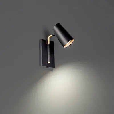 Modern Forms Stylus Steel Led Swing Arm In Noir,or;black,gold