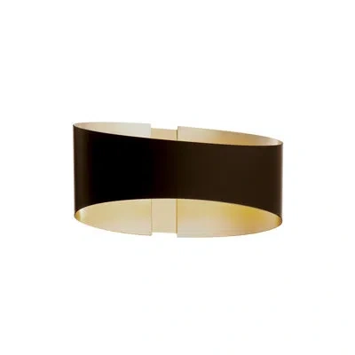 Modern Forms Swerve 1 - Light Dimmable Flush Mounted Sconce In Bronze-brushed Brass