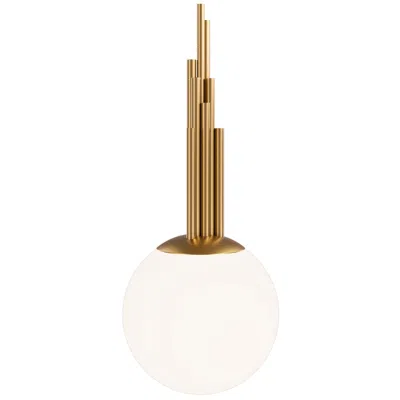 Modern Forms Sybil 23.63"h X 9.9"w 1-light Mini-pendant In Aged Brass
