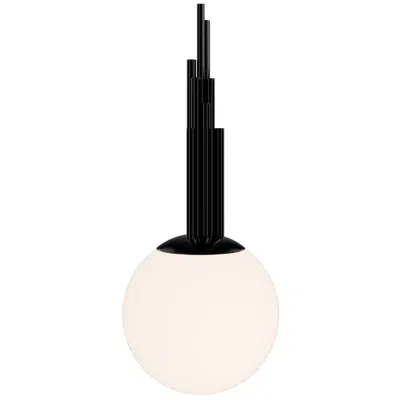 Modern Forms Sybil 23.63"h X 9.9"w 1-light Mini-pendant In Polished Black Nickel
