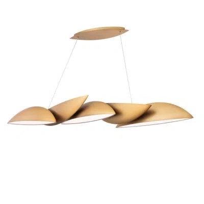 Modern Forms Sydney Dimmable Led Linear Pendant, Inspired By The Syndey Opera House In Aged Brass