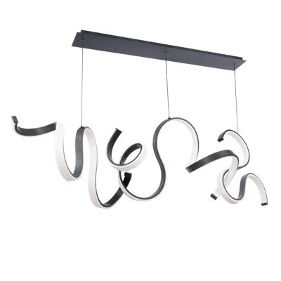 Modern Forms Tempest 1 - Light Kitchen Island Geometric Led Pendant In Black