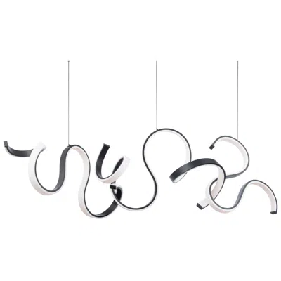 Modern Forms Tempest 27.75"h X 67"w 1-light Linear Pendant In Black