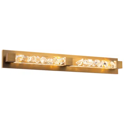 Modern Forms Terra 4.5"h X 34"w 2-light Linear Bath Bar In Aged Brass
