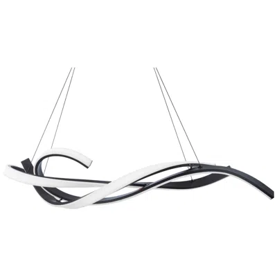 Modern Forms Tidal 57 1/2" Wide Black Led Linear Pendant