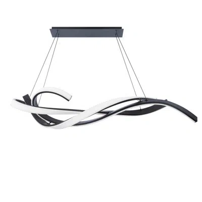 Modern Forms Tidal Led Linear Pendant In Black