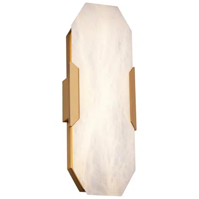 Modern Forms Toulouse 18"h Aged Brass Alabaster Wall Sconce