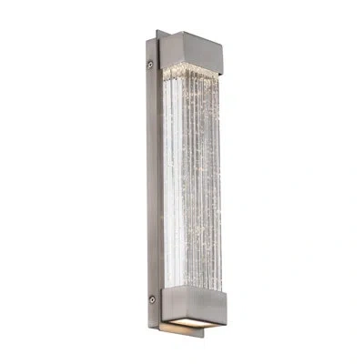 Modern Forms Tower 1 - Light Led Dimmable Flush Mounted Sconce In Brushed Nickel
