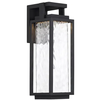 Modern Forms Two If By Sea 18"h Black Led Outdoor Wall Light