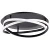 Modern Forms Veloce 18" Wide Black Spiral Ring Led Ceiling Light