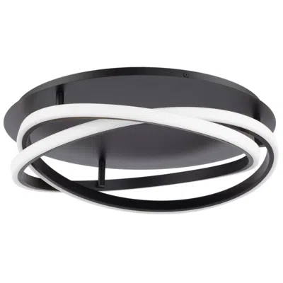 Modern Forms Veloce 18" Wide Black Spiral Ring Led Ceiling Light