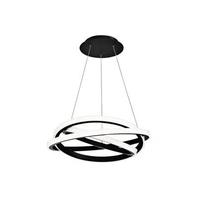 Modern Forms Veloce 26" Wide Black 3-light Led Pendant