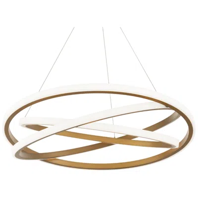 Modern Forms Veloce 38" Wide Aged Brass Led Chandelier In Multi