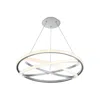 Modern Forms Veloce 38" Wide Titanium 3-light Led Ring Pendant