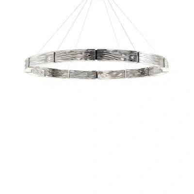 Modern Forms Zelda 12-light Led Unique / Statement Wagon Wheel Chandelier In Polished Nickel
