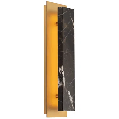 Modern Forms Zurich 18"high Golden Black Led Wall Sconce In Multi