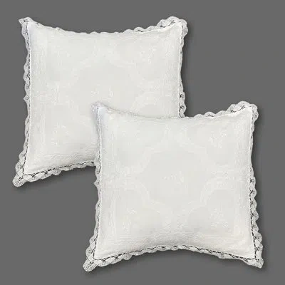 Modern Heirloom Beatrice Lace 2-piece Pillow Set In White