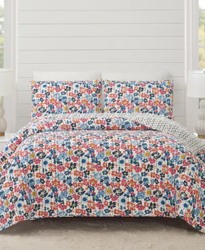 Modern Heirloom Blossom Reversible 2-piece Quilt Set, Twin/twin Xl In Multi