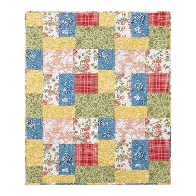 Modern Heirloom Farmhouse Floral Quilted Throw Blanket