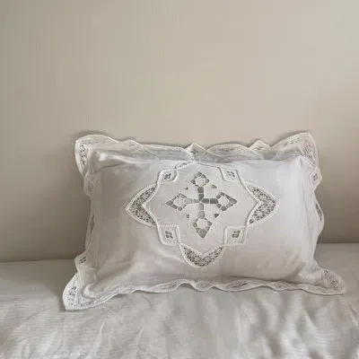 Modern Heirloom Germaine Embroidered Pillow In White