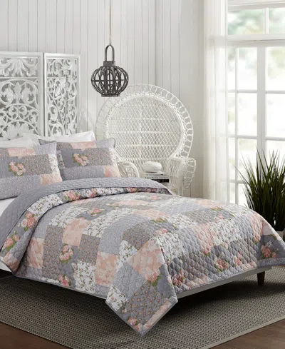 Modern Heirloom La Flor Patchwork 2-piece Quilt Set, Twin/twin Xl In Blush