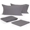Modern Living Cotton Sateen Sheet Set In Graphite
