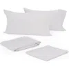 Modern Living Cotton Sateen Sheet Set In True White