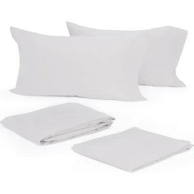 Modern Living Cotton Sateen Sheet Set In True White